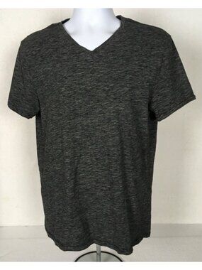 Marc Anthony T shirt Men Size M Dark Gray Slim Fit Short Sleeves V neck